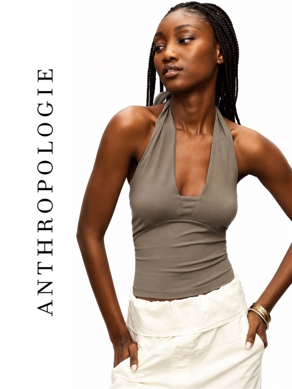 Anthropologie Tailored Halter Top